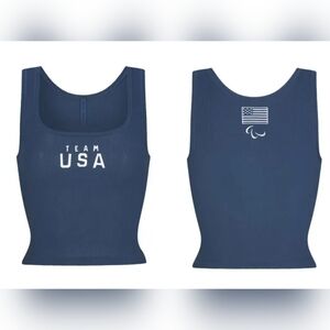 SKIMS Soft Lounge Rib Tank Team USA PARALYMPIC NAVY 4XL